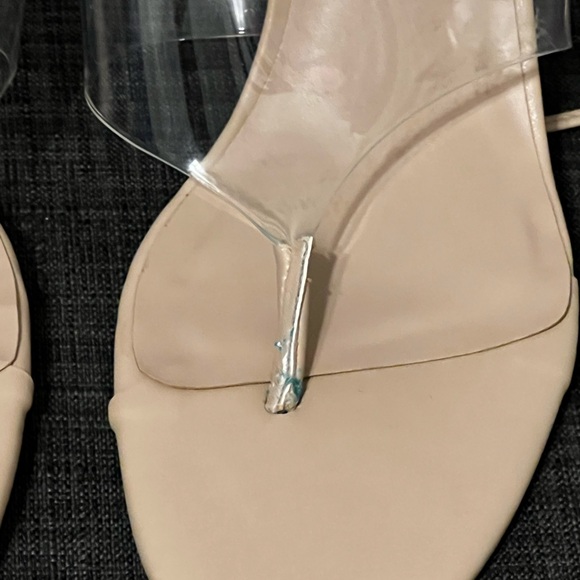 Bar III Womens Vinyl Lucite Heel Lace-Up Heels Size 9 - Picture 3 of 5